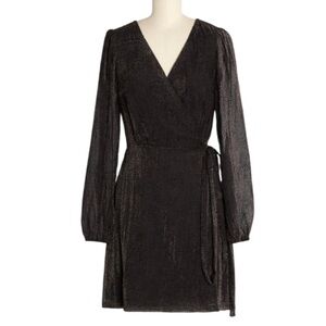 ModCloth Secretly Spotted Wrap Dress Size L